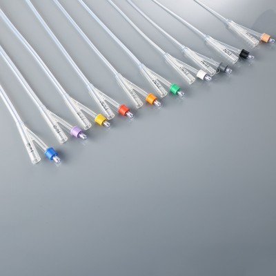 China factory different sizes  animal implantation silicone foley catheter